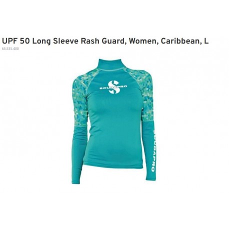 Triko SCUBAPRO UPF 50 Long Sleeve Rash Guard, Women, Caribbean, L 65.535.400