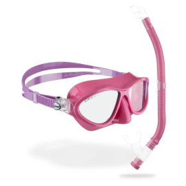 Dětský set maska a šnorchl Cressi MOON & TOP Pink_Lilac DM200740