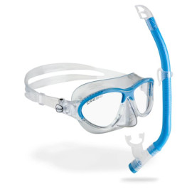 Dětský set CRESSi Maska a šnorchl MOON & TOP Light Blue_Clear DM200620