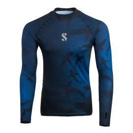 Lykrové triko pánské Scubapro Shark dlouhý rukáv UPF 50 65.807.500 UPF 50 T-Flex Rash Guard, Long Sleeve, Men, Shark,